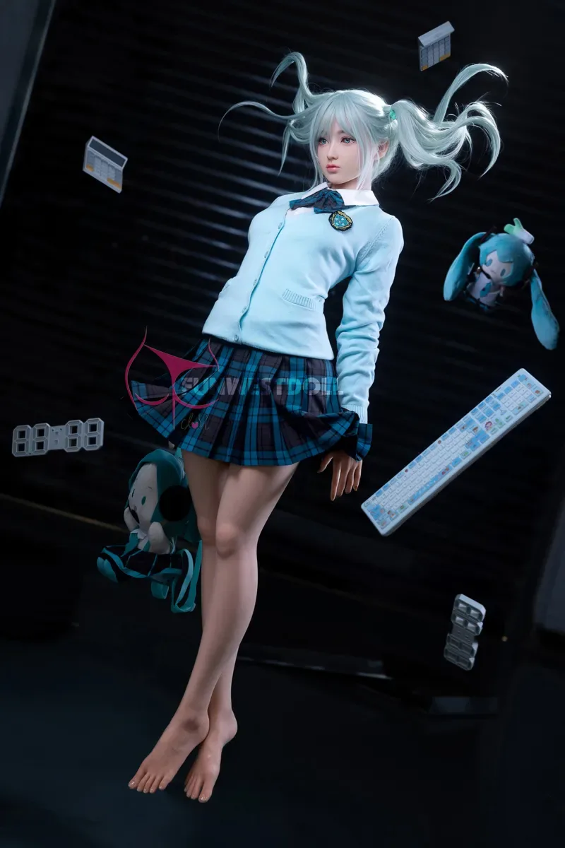 (EU STOCK) 5FT2/159CM A CUP SILICONE MIKU SEX DOLL - ANIME AMY view 4