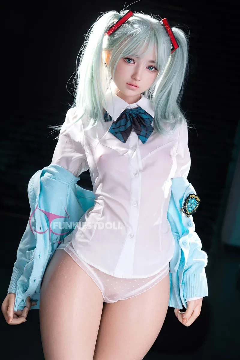 (US STOCK) 5FT2/159CM A CUP SILICONE MIKU SEX DOLL - ANIME AMY