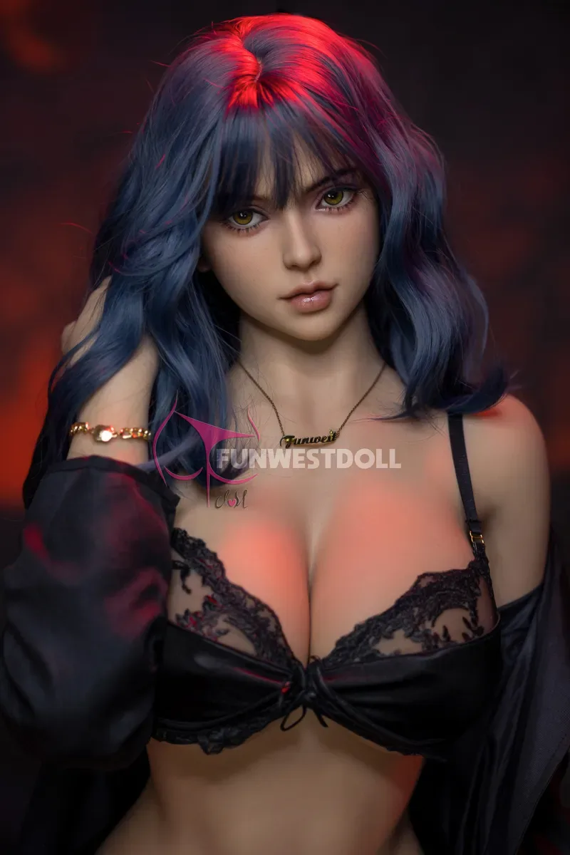 (EU STOCK) 5FT2/157CM G CUP TPE BLUE HAIR SEX DOLL - LILY view 6